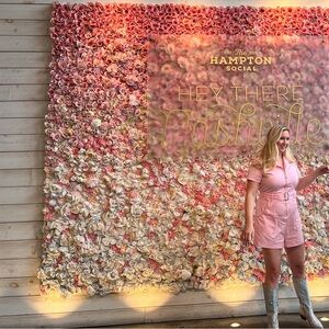 Pink Romper w/belt worn once for Nashville trip!